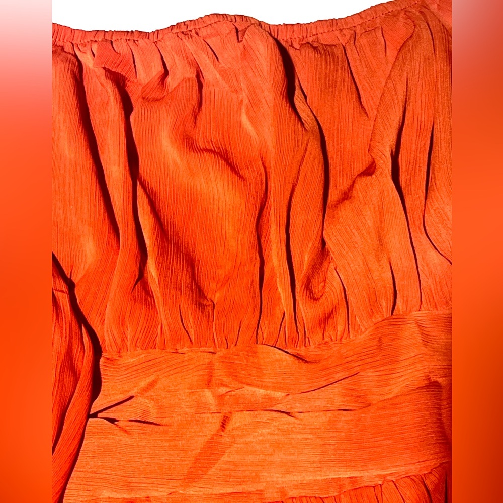 NWOT Dokotoo Squa e Neck Dress Lantern Sleeve Ruffle A-Line Tie Backless - Picture 7 of 9